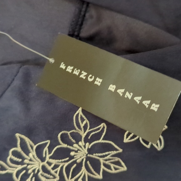 NWT FRENCH BAZAAR LARGE BALLOON SLEEVE EMBROIDERED TOP - Picture 10 of 11